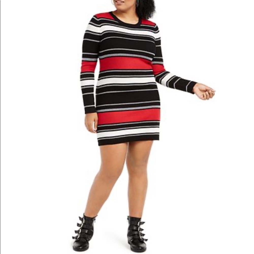 Planet Gold Bodycon Sweater Dress